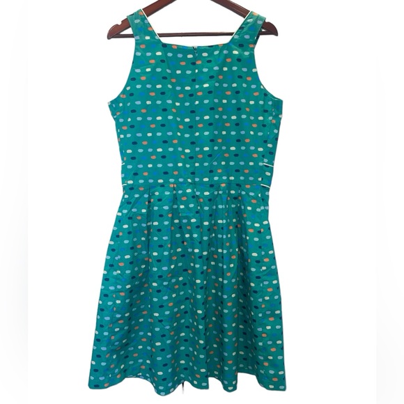 🔥4 for $75🔥 Trollied Dolly Dress Women's Medium Spotted Flare Cotton - Picture 2 of 5